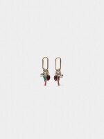Pendientes Con Detalles Geométricos multicolor