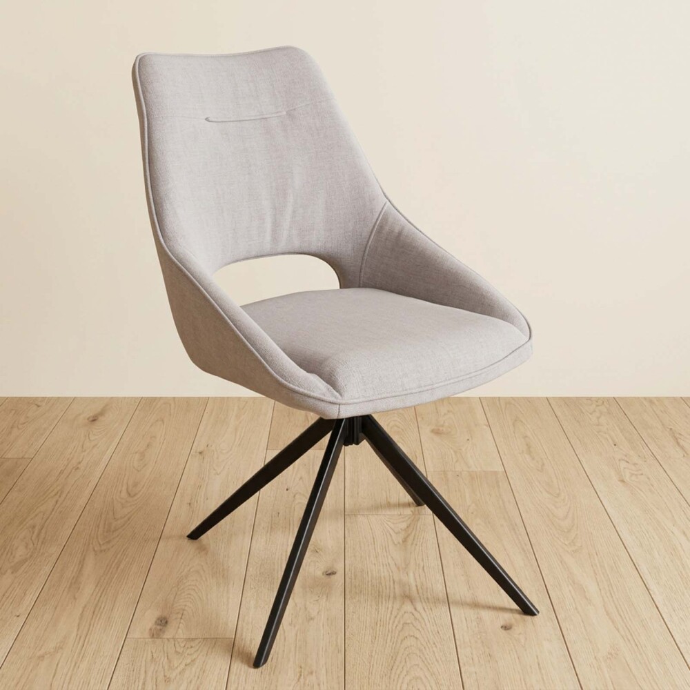 SILLA DE OFICINA TELA-Y-POLIPROPILENO GRIS CHRISTIE