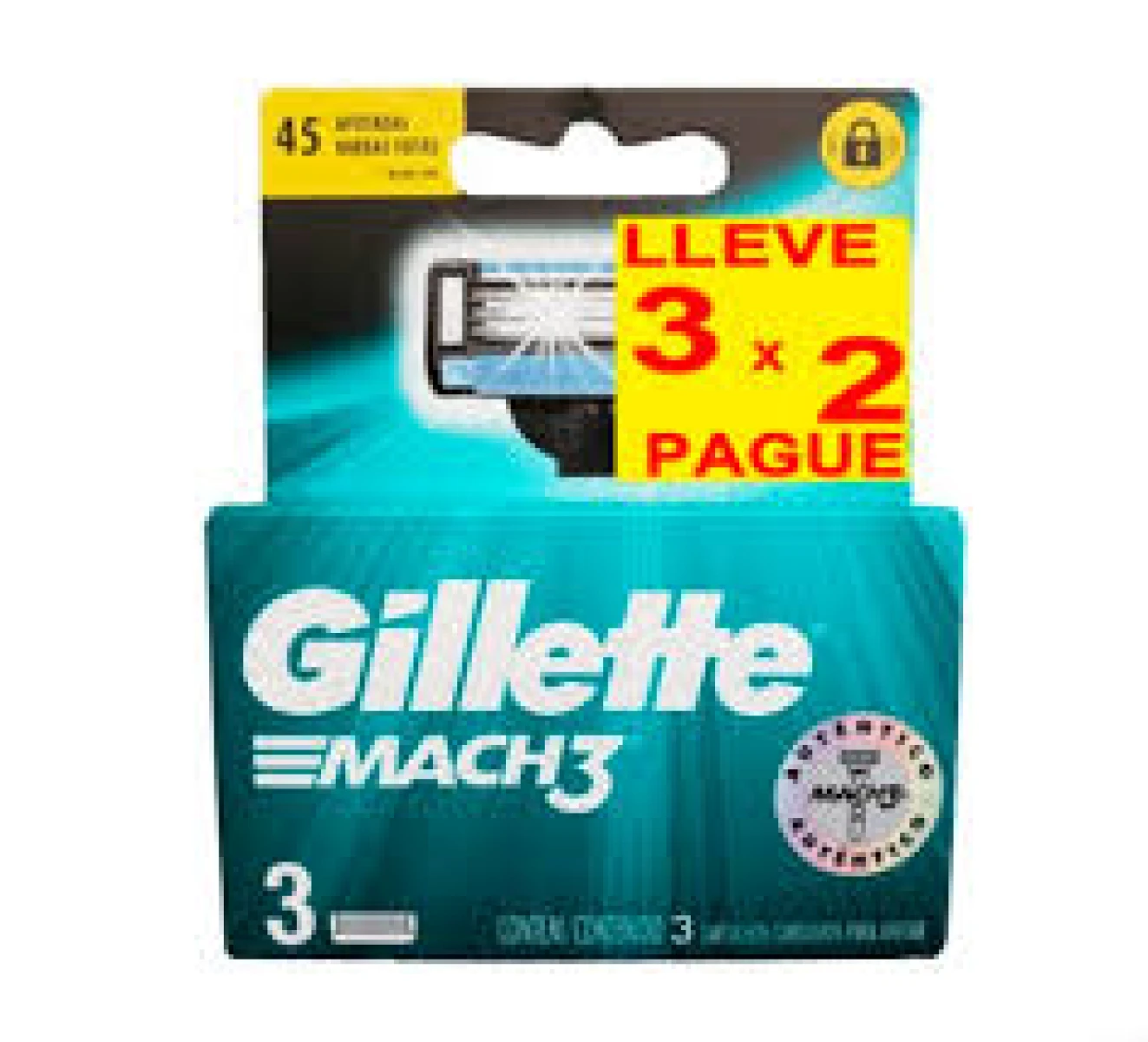 REPUESTO GILLETTE MACH3 LLEVE 3 PAGUE 2 UNIDADES 