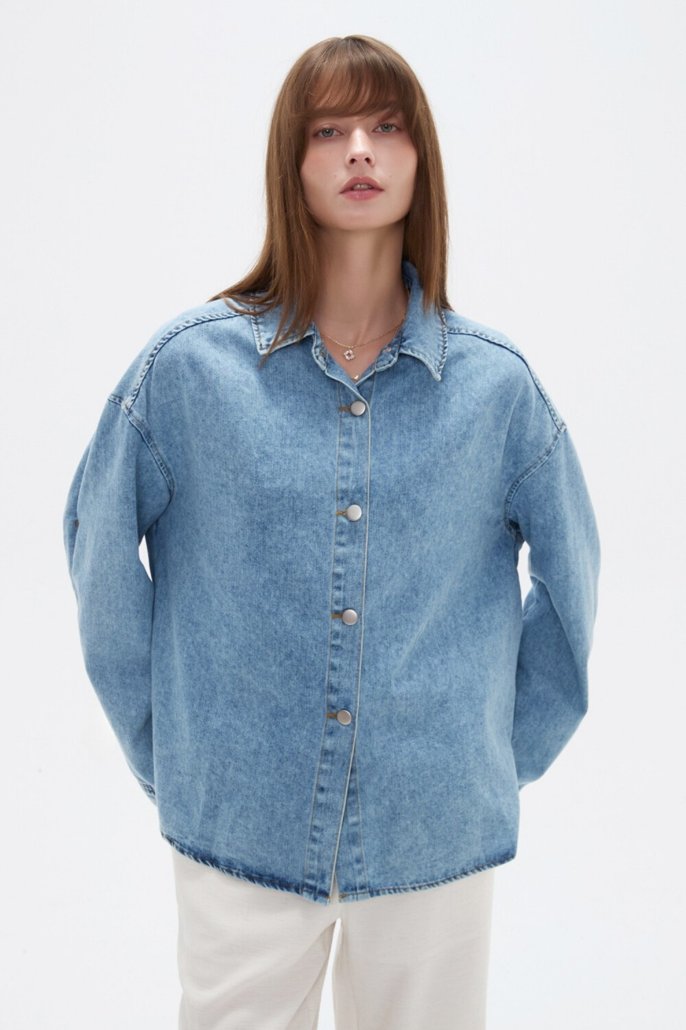 Campera Hira Azul Grisaceo