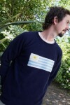 Flag Wool Sweater Men Azul Marino