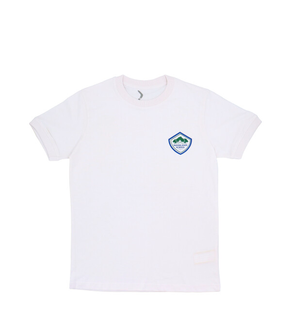 T-shirt Unisex manga corta Senior School Blanco