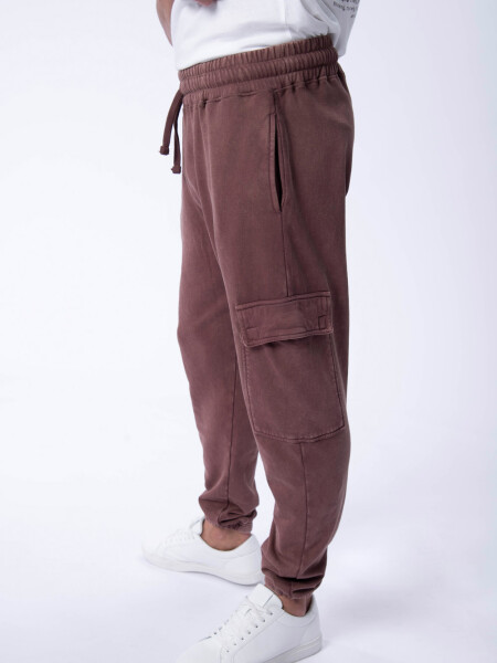 Pantalón Deportivo Cargo Marrón