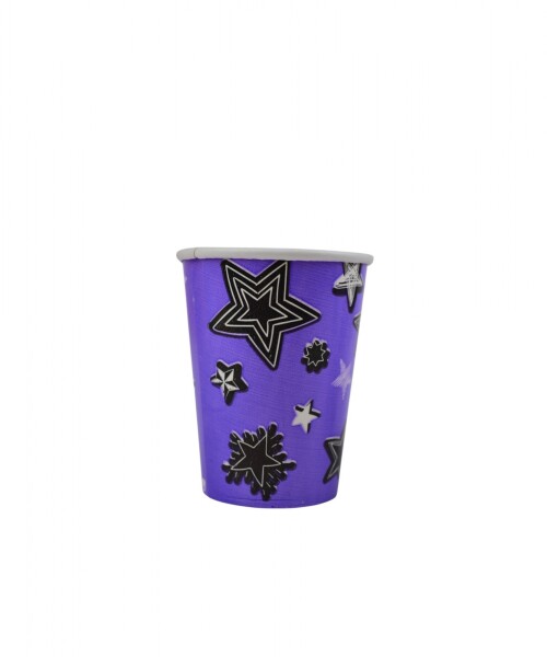 Vaso polipapel 8 oz VIOLETA STARS