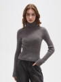 Polera Elizabet Gris Melange Oscuro