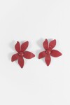 Caravanas acrilico flower bordo