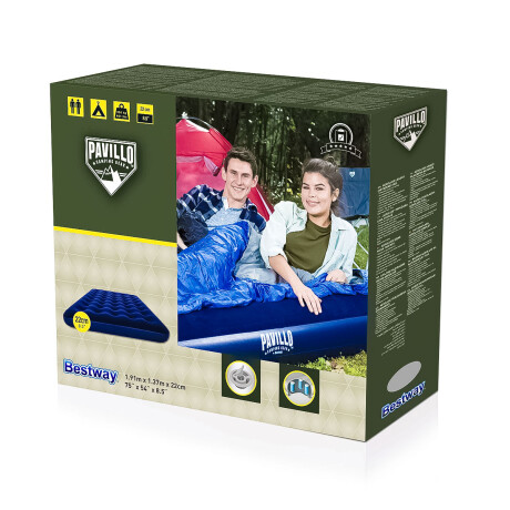 Colchon Inflable Bestway 2p C/ Inflador + 2 Almohadas Cmb000511