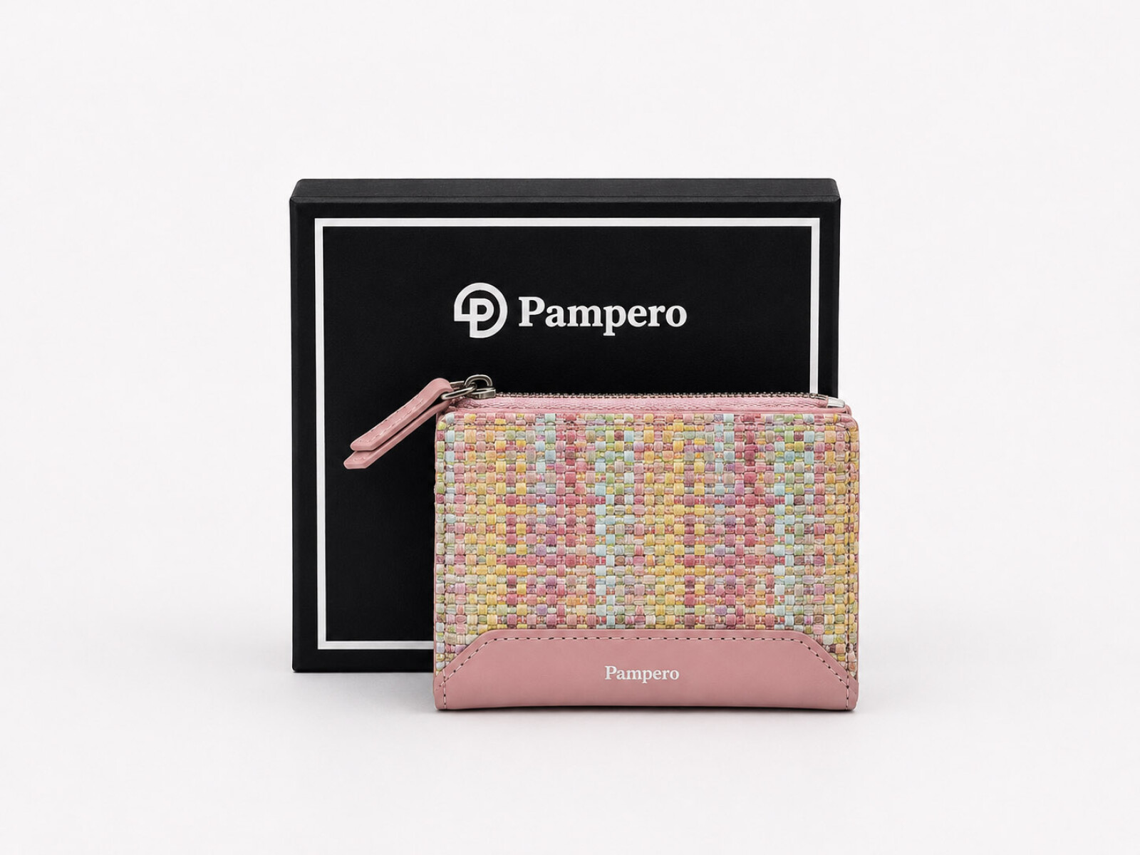 MONEDERO CHICO TELAS - Rosado 
