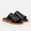 Flat Audrey En Cuero Graneado Negro