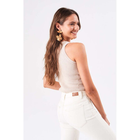 Top Metalizado Beige Melange