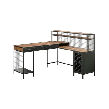 Escritorio Esquinero en L Metalico Sauder Linea Boulevard