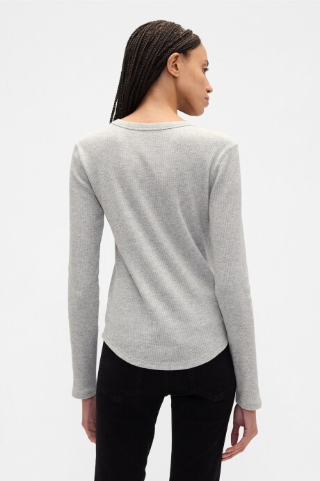 Remera Waffle Manga Larga Mujer Soft Cornflower