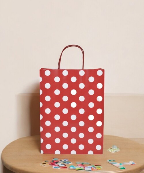 Bolsa fantasia luna 22x10x30 cm. LUNARES BLANCOS.