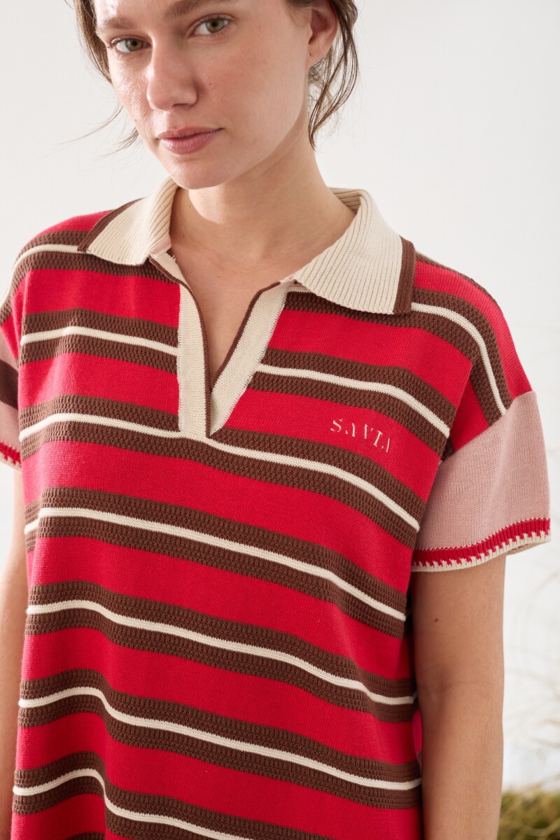 PRE VENTA VESTIDO SUN Rojo Y Chocolate