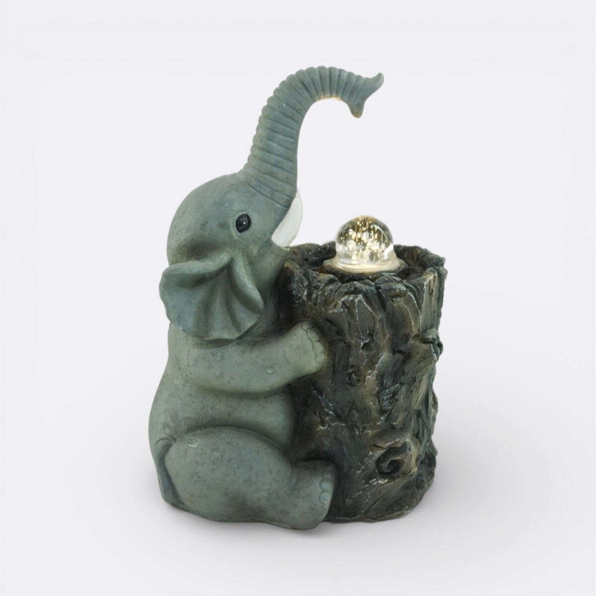 Fuente De Agua Elefante Sentado C/ Esfera 