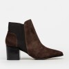 Bota Caña Baja June En Cuero Nobuk Marron