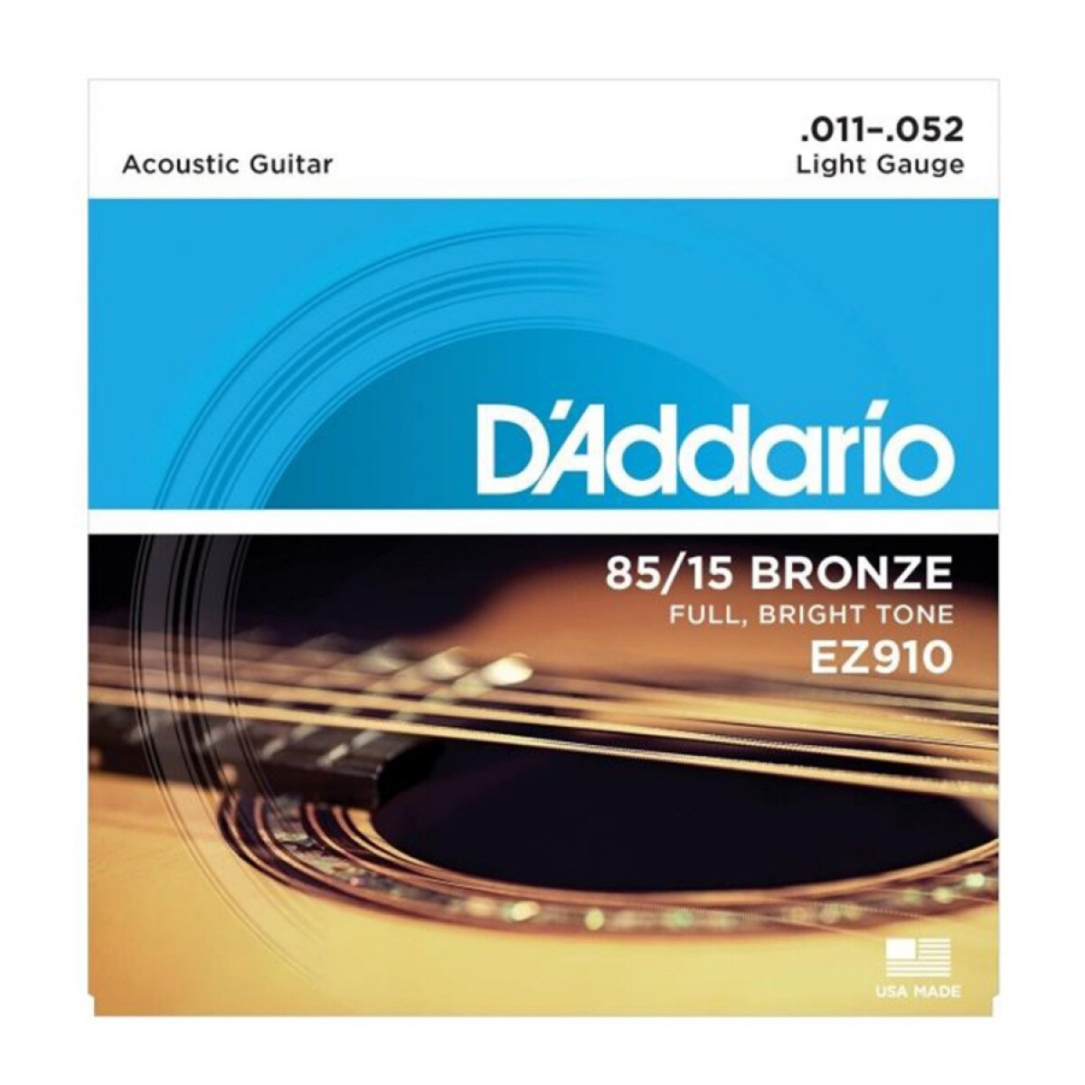 Set de Cuerdas de Acero para Guitarras Acústicas/Electroacústicas D'Addario EZ910 