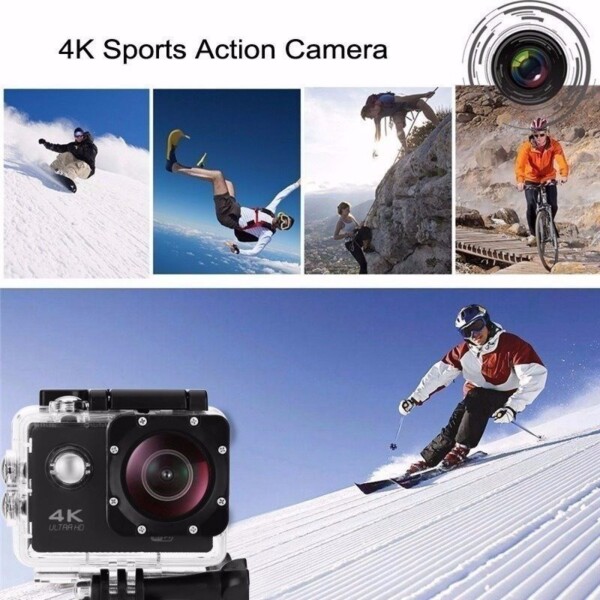 Camara Deporte Deportista Accion Ultra Hd 4k Con Wifi Color Variante Negro