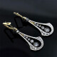 Caravanas Antiguas En Oro 18K, Platino Y Diamantes Caravanas Antiguas En Oro 18K, Platino Y Diamantes