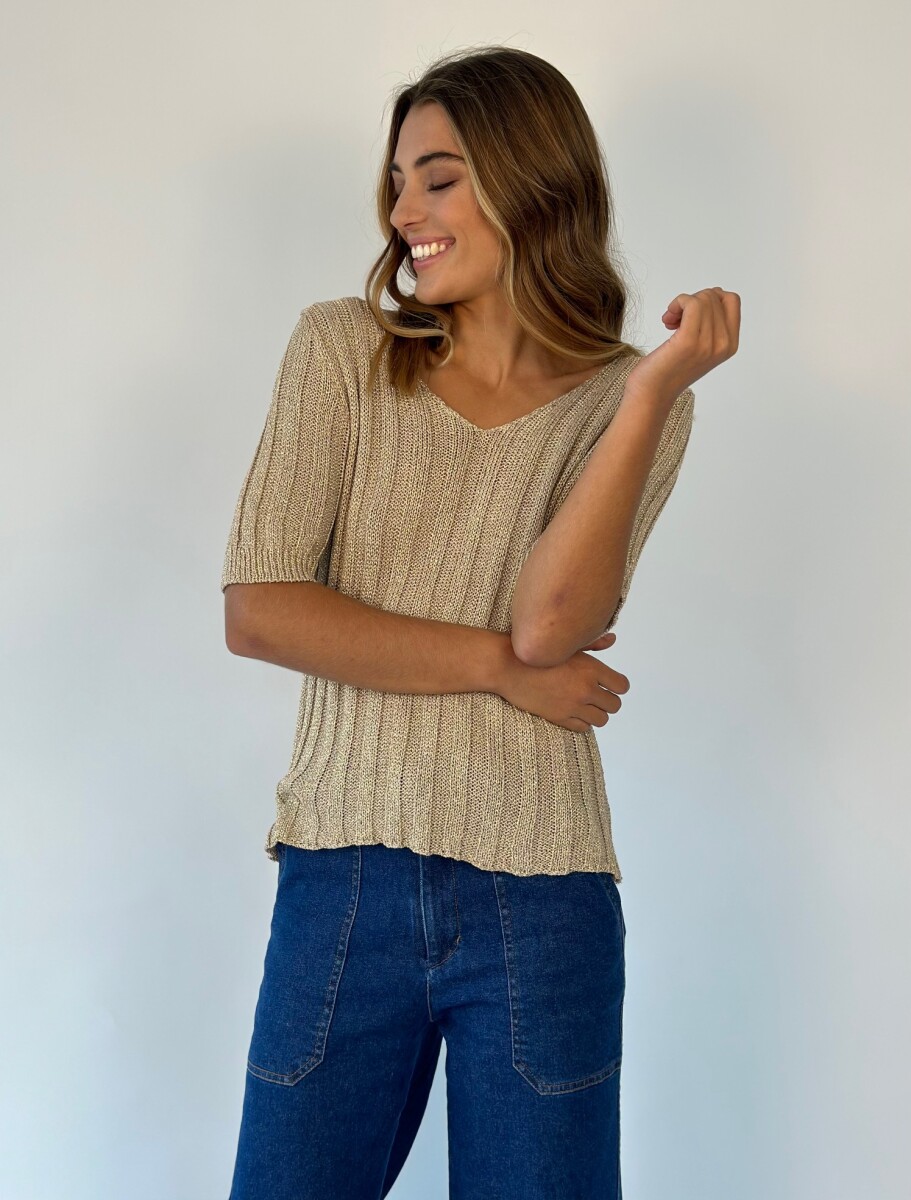 TOP PARADISO CON LUREX - DORADO 