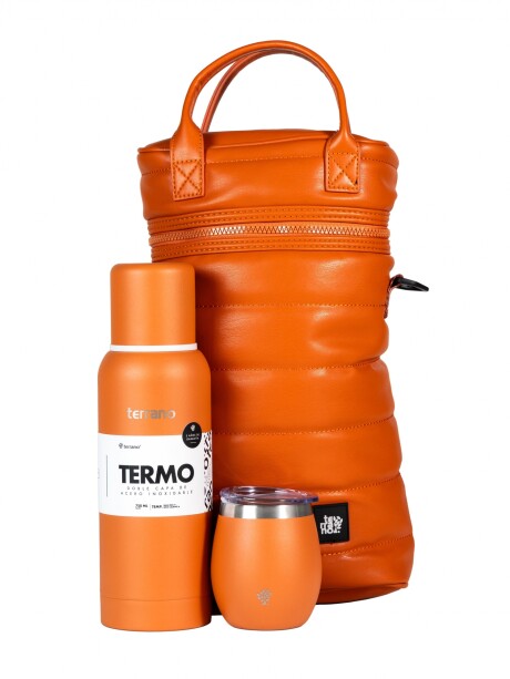 Kit Termo Slim 750ml + Matera Capitoneada Terracota