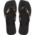 Ojotas Havaianas Slim Square Magic Sequin Negro