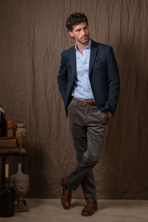 Pantalon Corduroy clásico Gris