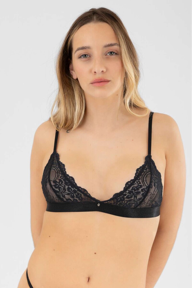 Soutien triangulo orquidea - Negro 