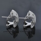 Caravanas clips 18k en oro blanco con brillantes Caravanas clips 18k en oro blanco con brillantes