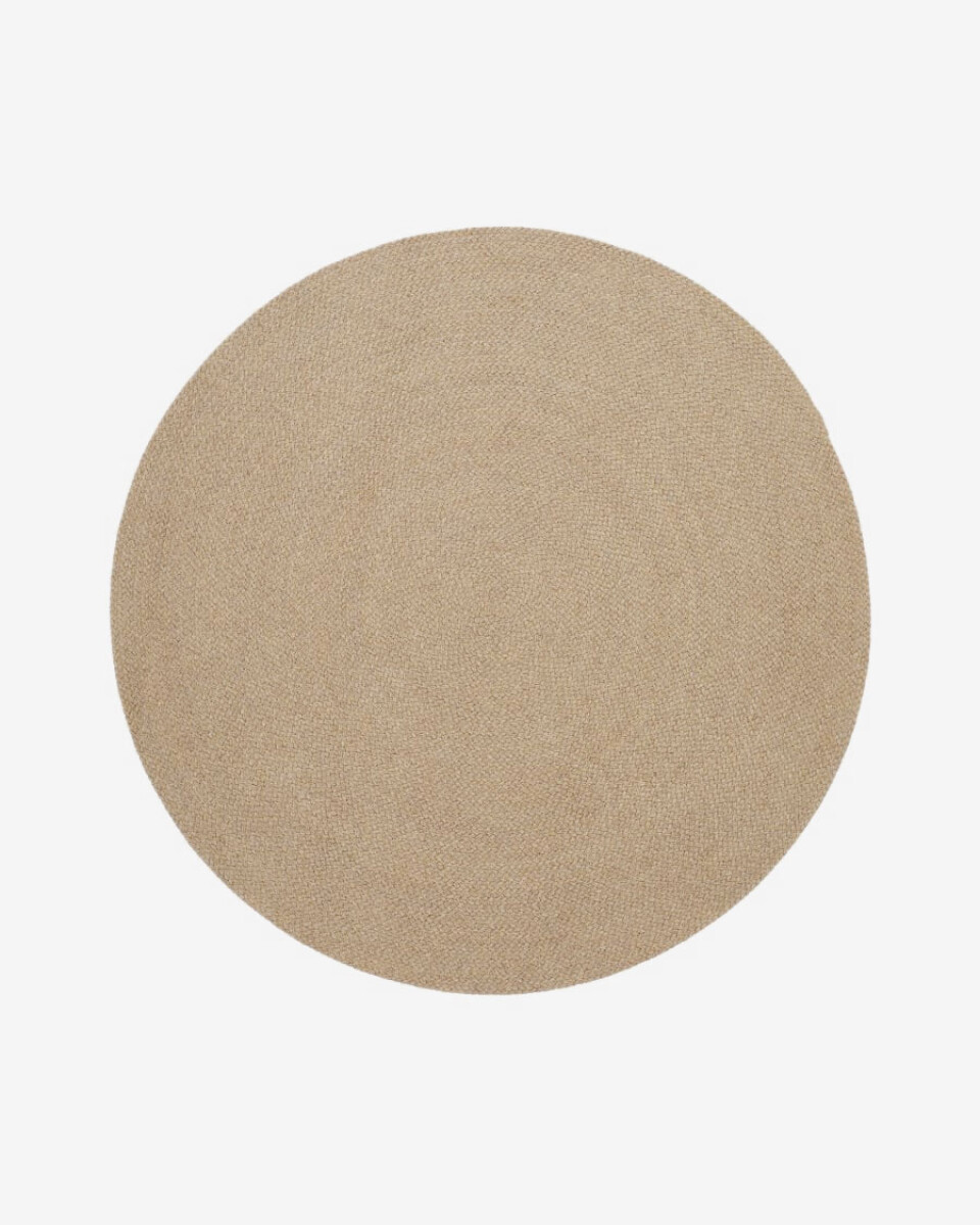 Alfombra redonda Despas de fibras sintéticas - beige Ø 200 cm 