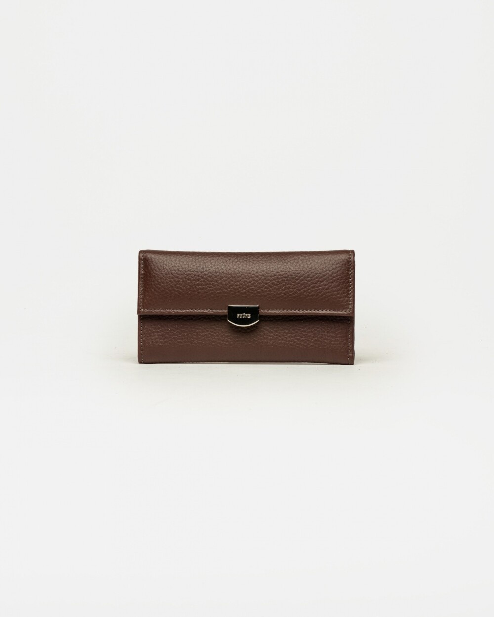 Billetera Marga en cuero graneado Marron