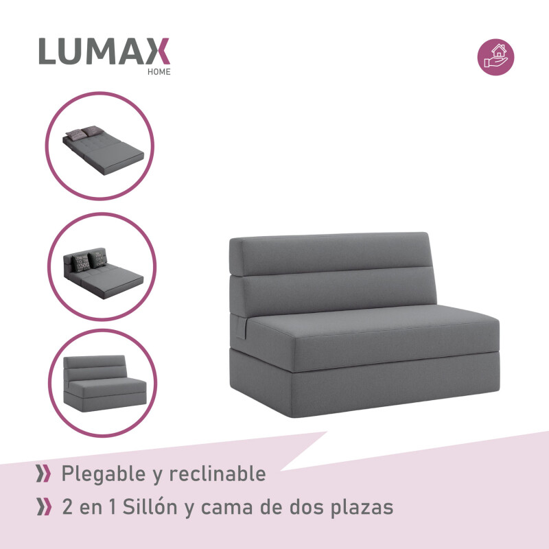 Sillón cama doble Lumax Oster en caja compactado Gris