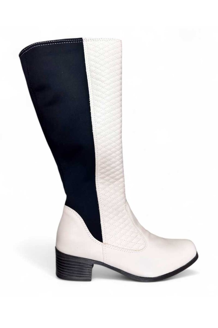 BOTA BENDITAS MUJERES CAÑA LARGA CON NEOPRENO Blanco