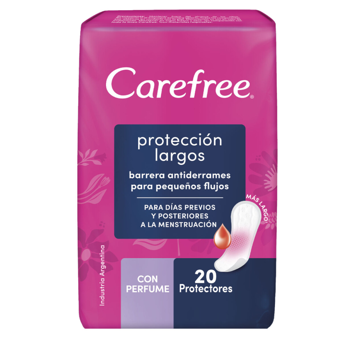 Protectores Diarios Carefree Protección Largos 20 Unidades 
