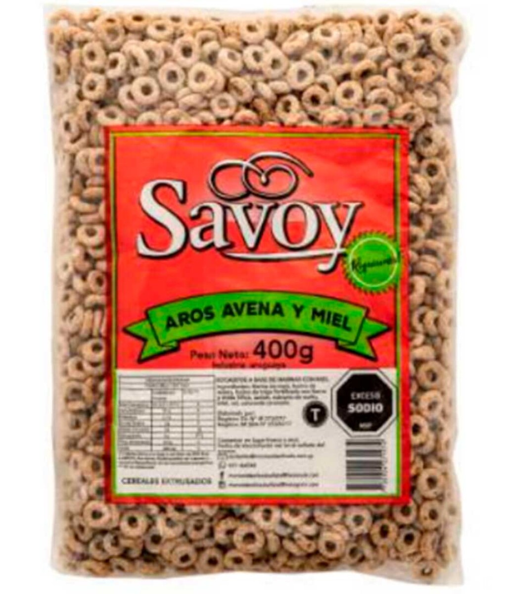 CEREAL SAVOY 400G AVENA Y MIEL 