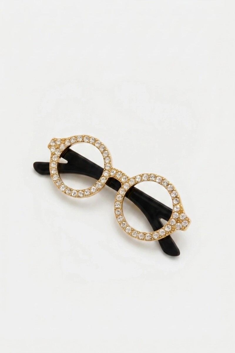 PIN GLASSES STRASS Dorado