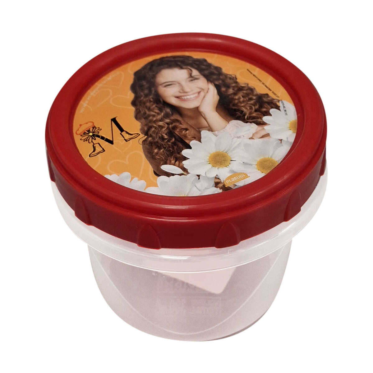 Pote Plástico Margarita 300 ml con Tapa Rosca 