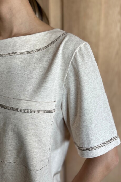 Remera Fresa Beige Melange