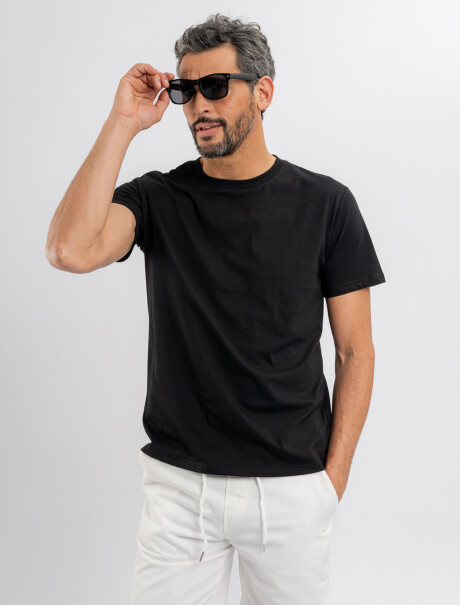 T-shirt m/c cloque Joel negro