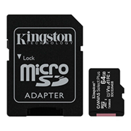 Kingston - Memoria Micro Sd Canvas Select Plus SDCS2/64GB - 64GB. Escritura 100MB/S. Uhs-i, U1, V10. 001
