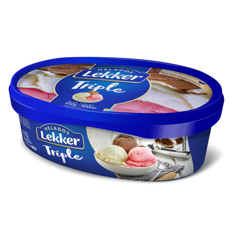 Helado Triple Comun Lekker 900ml Helado Triple Comun Lekker 900ml