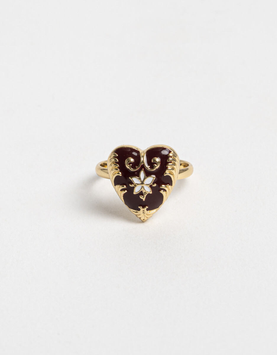 Anillo Esmaltado Corazón 