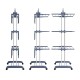 Tendedero Vertical De Pie Plegable 3 Niveles Secador Ropa Blanco Con Detalle Gris Tendedero Vertical De Pie Plegable 3 Niveles Secador Ropa Blanco Con Detalle Gris