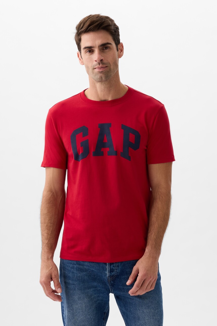 Remera Logo Gap Manga Corta Hombre Red Apple