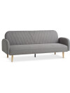 Sofá cama PARADIS 3 cuerpos tela gris claro Sofá cama PARADIS 3 cuerpos tela gris claro