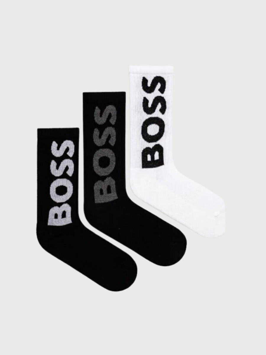 HUGO BOSS - Pack De 3 Medias Rib Logo 