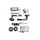 Cerradura Puerta Interior Metal Con 3 Llaves Lumax Plateado