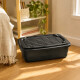 Set x4 Caja organizadora baja 10 lts NEGRO