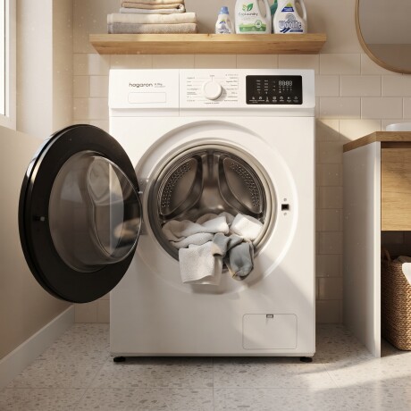 LAVARROPAS HOGARON CAPACIDAD 10,5KG CARGA FRONTAL Lavarropas HOGARON LHOG105 Carga Frontal 10,5 Kg Inverter BLDC 1400 RPM 16 Programas Inicio Diferido - White
