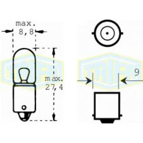 LAMPARA - 24V T4W BA9S TRIFA LAMPARA - 24V T4W BA9S TRIFA